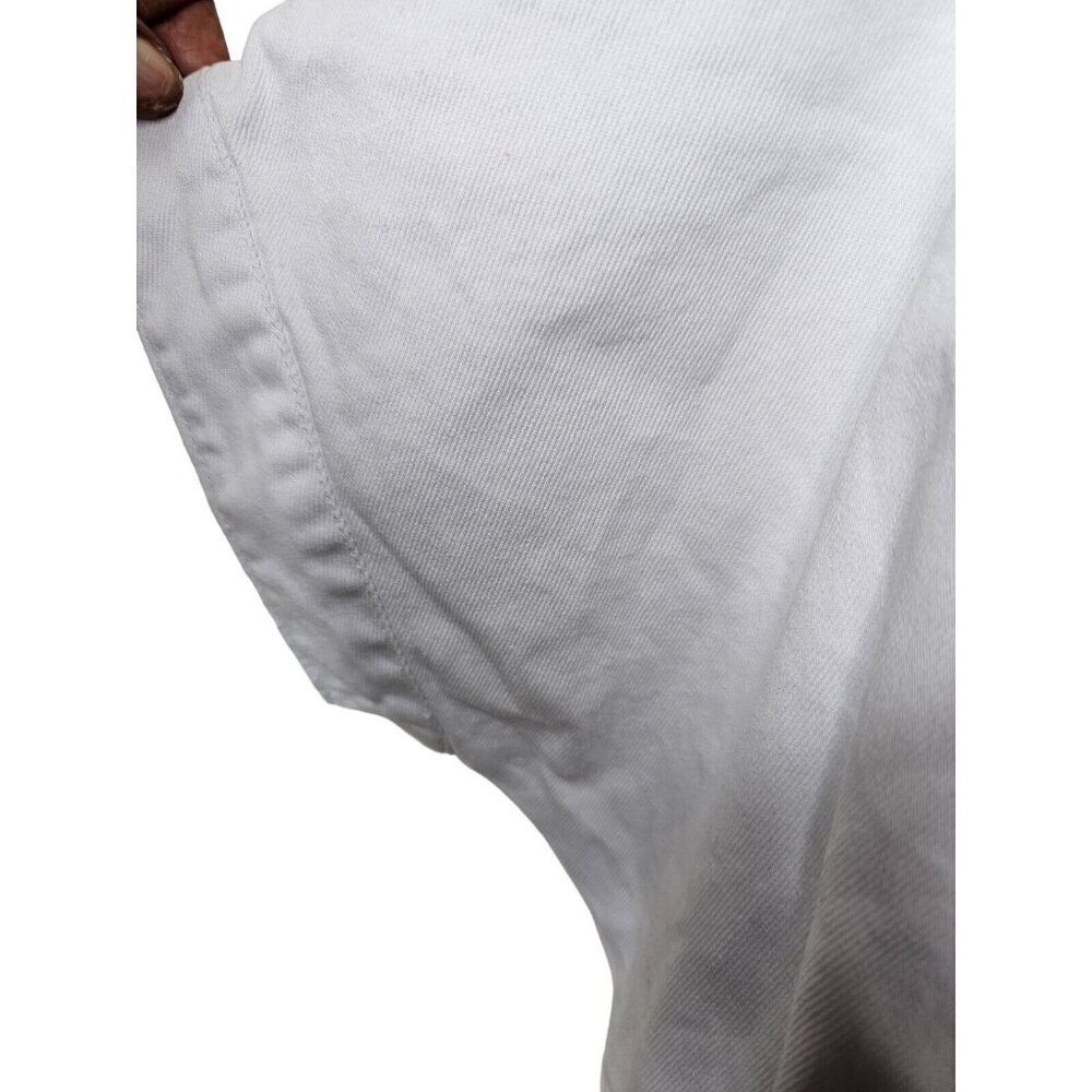Habitual Denim Jacket Cropped Size S White Buttoned Up Short Sleeve - Picture 9 of 11